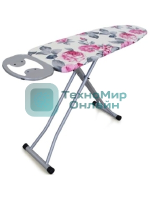 Доска гладильная DOGRULAR элона серый (Рабочая поверхность 120х38 см. Регулировка высоты 70-90 см. Моноблочная стальная столешница. Электростатич. порошковая покраска. Подставка под утюг с антипригарными силикон. вставками. Усиленная конструкция ног. Вес 6,43 кг.)