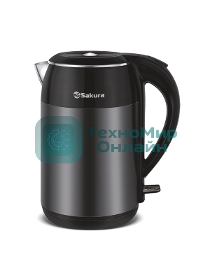 Чайник электрический Sakura SA-2154MBK (1.8) черн металлик д
