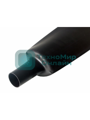 Термоусаживаемая трубка Rexant 100,0/50,0 мм, черная, упаковка 10 шт. по 1 м