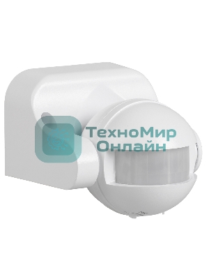 Детектор движения ДД 009 1100Вт угол. обз. 180град. IP44 бел. IEK LDD10-009-1100-001