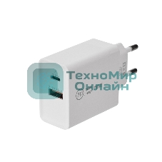 Сетевое зарядное устройство Rexant Type-C + USB 3.0 с Quick charge, белый