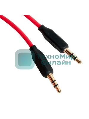Аудио кабель/3.5 мм jack - 3.5 мм jack/HOCO HC-79309 UPA11/1m/позолоченные контакты/Red AUX