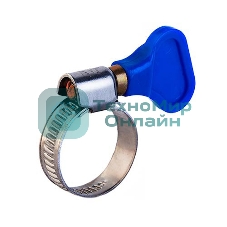 Хомут червячный Rexant 8-12/9-0,7 мм, с ключом, нержавеющая сталь W2, (50 шт/уп)