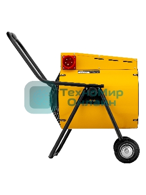 Тепловая пушка Denzel SFH-15000, 400 В, желтый, 120/9000/15000 Вт, 150 м2, термостат