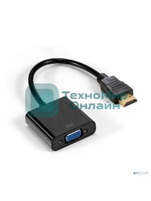Кабель-переходник HDMI-VGA ExeGate EX-HDMIM-VGAF-0.2 (19M/15F, 0,2м)