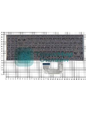 Клавиатура для ноутбука Asus UX561UA Q505UA серебристая без рамки, с подсветкой
