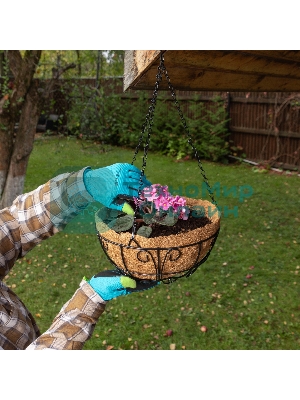 Кашпо подвесное с декором Palisad с кокосовой корзиной, диаметр, 30 см