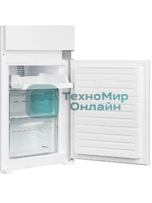 Встраиваемый холодильник Kuppersberg RBN 1763, полезный объем 233 л, сенсорное управление, полезный объем морозильной камеры 63 л, No Frost, LED подсветка, перенавешиваемые двери, суперзаморозка, отсек для овощей, белый