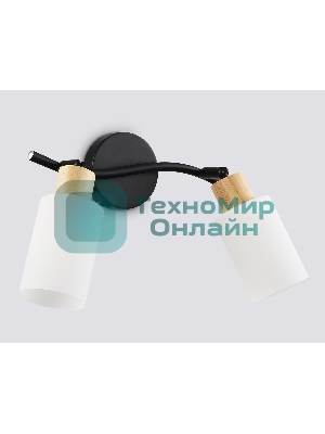 Светильник Ambrella light TR8721/2 BK/WD черный/дерево E14/2 max 60W 380*100*210