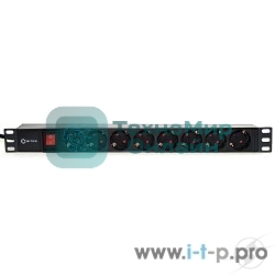 Аксессуар 5bites Блок розеток PDU819P-01 8S, PVC, SWITCH, 1U, 19