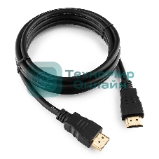Кабель Cablexpert HDMI CC-HDMI4-6, 19M/19M, v2.0, медь, позол.разъемы, экран, 1.8м, черный, пакет