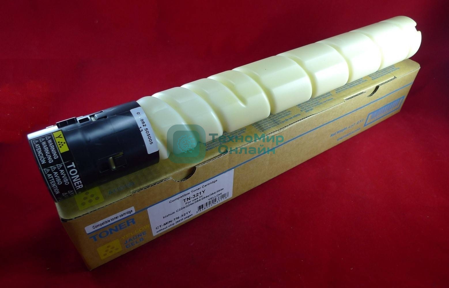 Картридж лазерный ELP TN-321Y желтый (25000 стр. туба, 510 гр.) для Konica-Minolta bizhub C224/224e/284/284e/364/364e