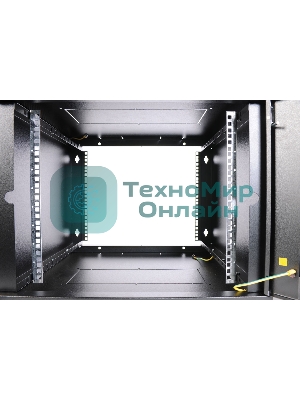 Шкаф телеком. настенный разборный 12U (600х350) дверь стекло,цвет черный (ШРН-Э-12.350-9005) (1 коробка)