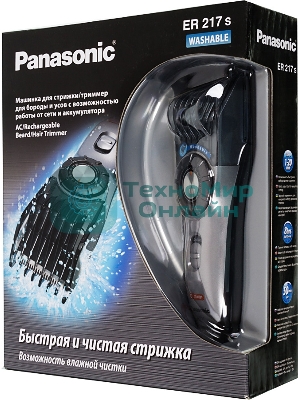 Машинка для стрижки Panasonic ER217S520 серебристый (насадок в компл:1шт)