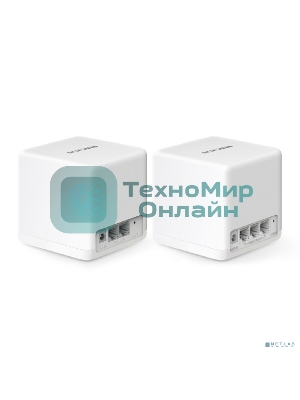 Бесшовный Mesh роутер Mercusys Halo H60X(2-pack) AX1500 10/100/1000BASE-TX белый (упак.:2шт)
