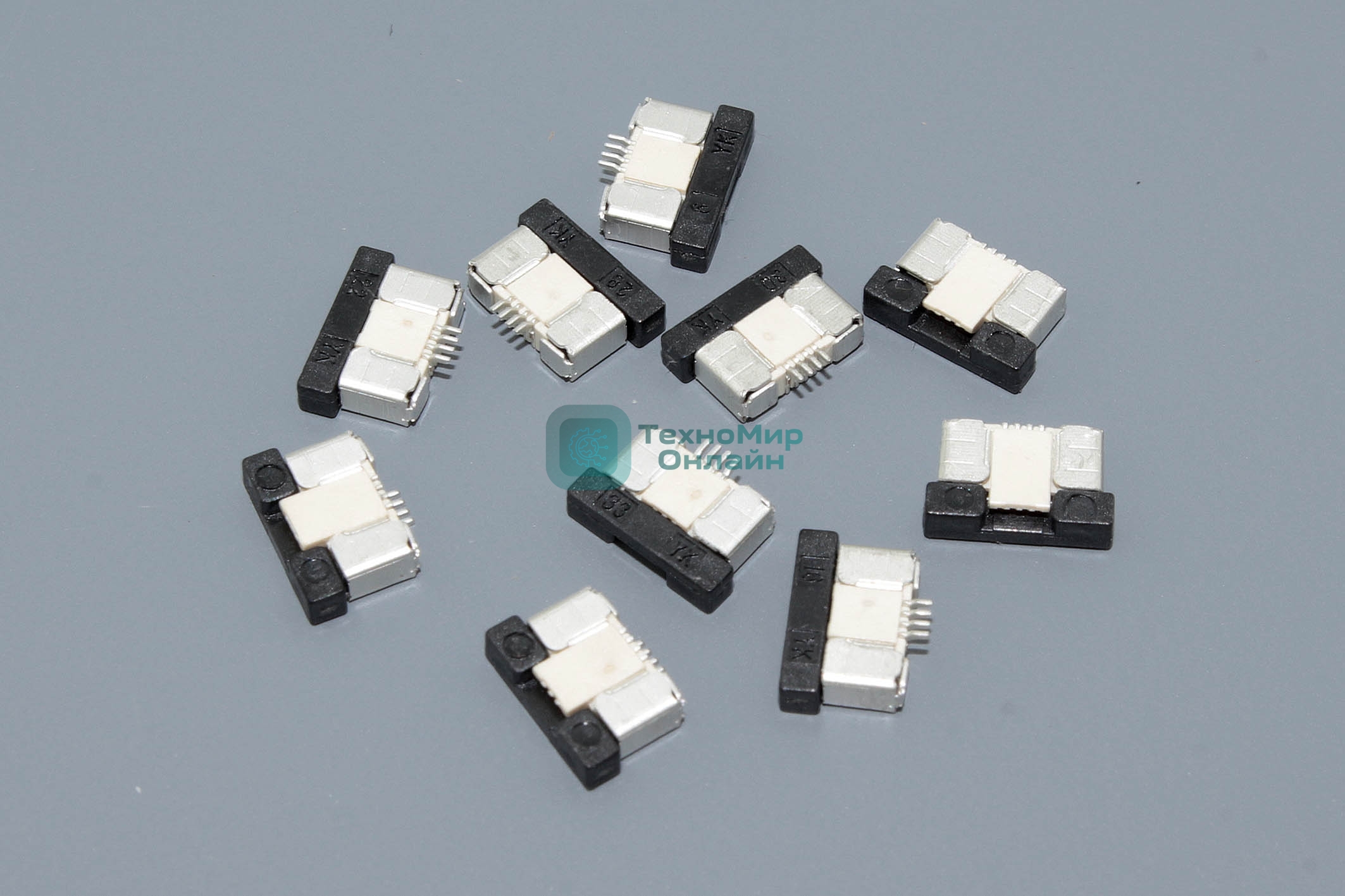 Разъем FPC Half Coverage Top Contact 0.5K-BS-4PWB 4 pin высота 2мм шаг 0,5мм 10 шт