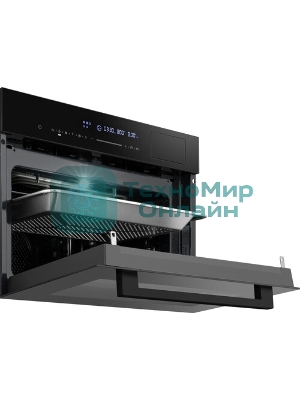 Духовой шкаф электрический Weissgauff OEMS 459 PDB черный, встраиваемый