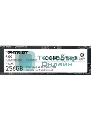 Накопитель SSD Patriot P300, 256Gb, PCIe 3.0 x4, M.2 2280, NVMe, R/W 1700/1100