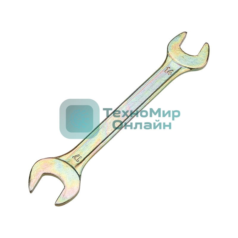 Ключ гаечный рожковый Rexant 14х17 мм, желтый цинк