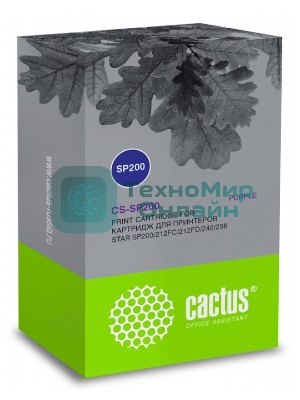 Картридж матричный Cactus CS-SP200 фиолетовый (12.7 мм x3 м, 1 000 000 знаков) для Star SP200/212FC/212FD/242/298