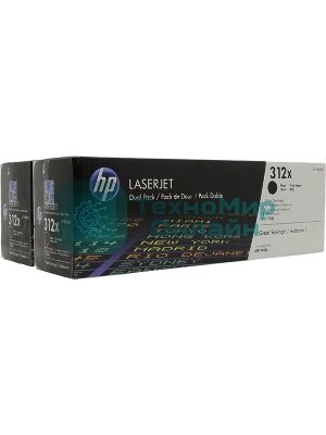 Картридж лазерный двойная упаковка Hewlett-Packard HP 312A CF380XD черный для LaserJet Pro M476dn, M476dw, M476nw 4400 стр.