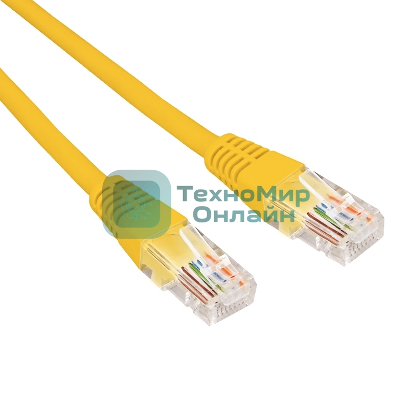 Патч-корд U/UTP Rexant cat.5e, RJ45-RJ45, 26AWG, ZH нг(А)-HF, желтый, 1 м