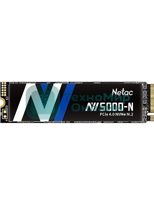 Накопитель SSD Netac NV5000 Pro, 500Gb, M.2 2280, PCIe 4.0 x4, NVMe, R/W 4800/2700, с радиатором
