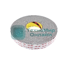 Скотч двусторонний вспененный 3M VHB 30 мм серый 50 м