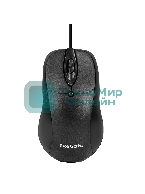 Мышь проводная ExeGate Professional Standard B100 черный, 1000 dpi, USB, кнопки - 3