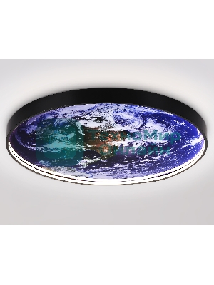 Настенно-потолочный светодиодный светильник Ambrella light FW11136 BK черный 50W LED 3000-6400K D800*38
