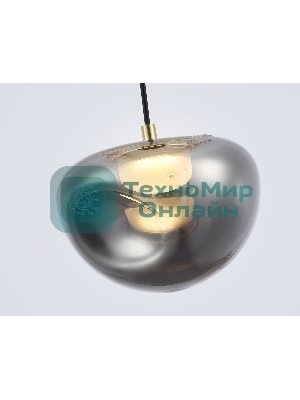 Подвесной светодиодный светильник Ambrella light LH12001 BK/GD/SM черный/золото/дымчатый 6W 3000K D180*145