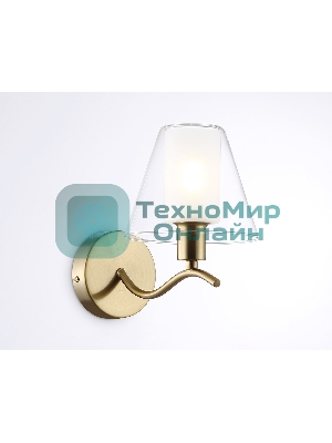 Настенный светильник Ambrella light LH57095 BS/FR латунь/белый матовый E14 max 40W 230*140*200