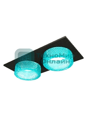 Комплект встраиваемого светильника Ambrella light XC6526043 SBK/BL черный песок/голубой MR16 GU5.3 (C6526, N6153)