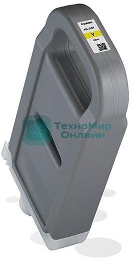 Картридж струйный Canon PFI-710 Y 2357C001 желтый (700 мл) для Canon TX-2000/TX-3000/TX-4000