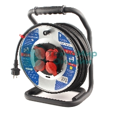 Удл. на мет. катушке “Power Cube” IP44 16А 50м резина 3*2,5мм2 4 роз. с/з