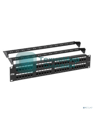 Патч-панель ITK 2U кат. 5Е UTP 48 портов (Dual) с каб. орг-м
