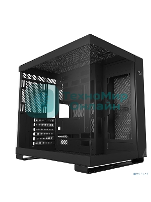 Компьютерный корпус без блока питания PCCOOLER C3 T500 BK, Panoramic Mid Tower, Black, TG, 0.7 SPCC, no fans ATX, mATX, mITX 175/400/200мм 1x2.5