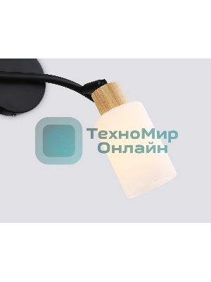 Светильник Ambrella light TR8721/2 BK/WD черный/дерево E14/2 max 60W 380*100*210