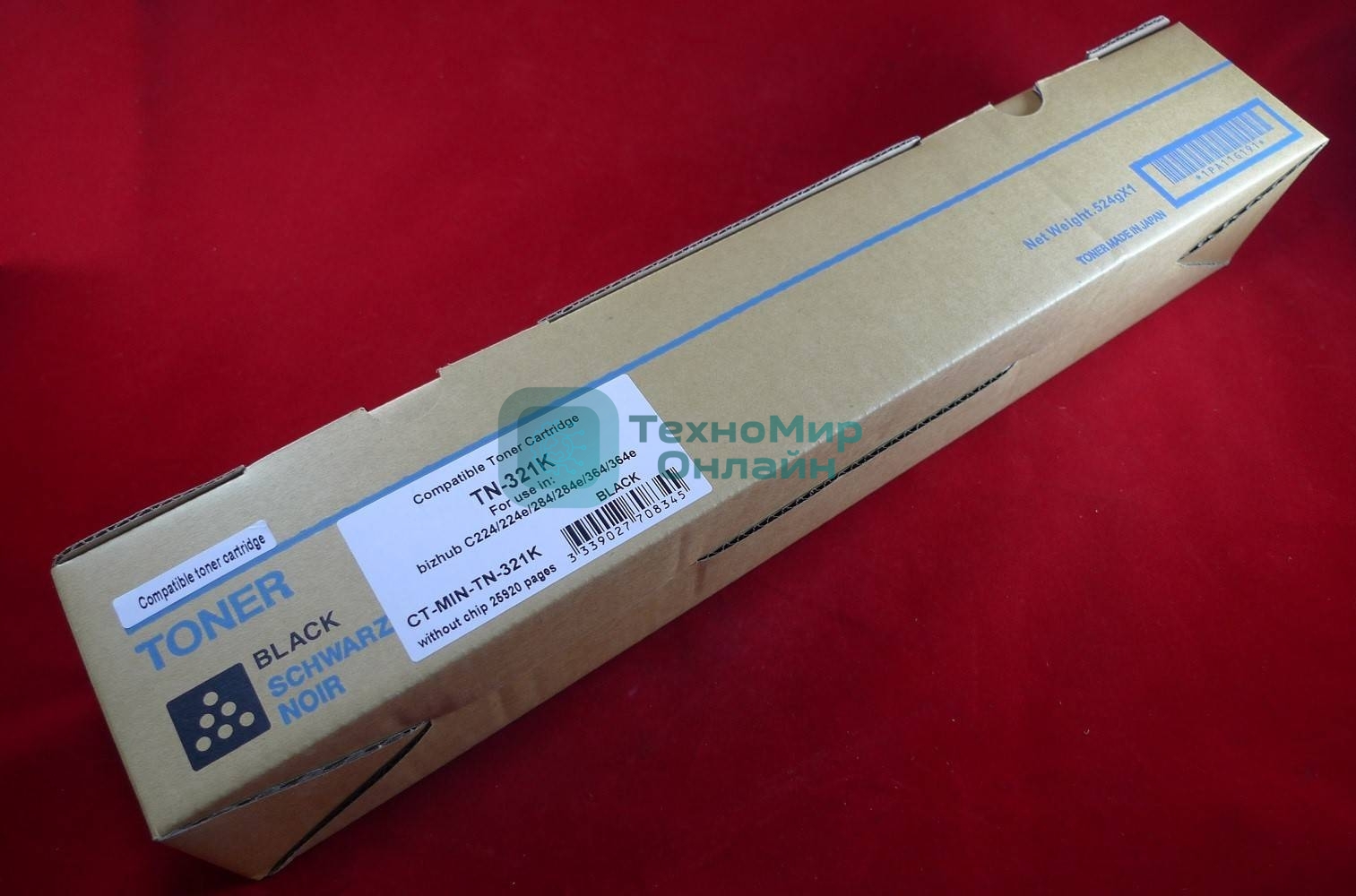 Картридж лазерный ELP TN-321C голубой (25000 стр. туба, 510 гр.) для Konica-Minolta bizhub C224/224e/284/284e/364/364e