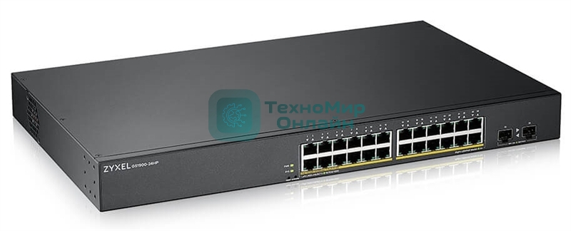 Коммутатор Smart L2 PoE+ Zyxel GS1900-24HPv2, rack 19