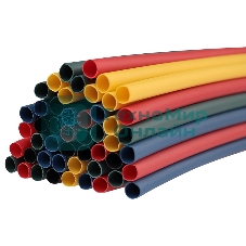 Термоусаживаемые трубки Rexant 4,0/2,0 мм, набор пять цветов, упаковка 50 шт. по 1 м