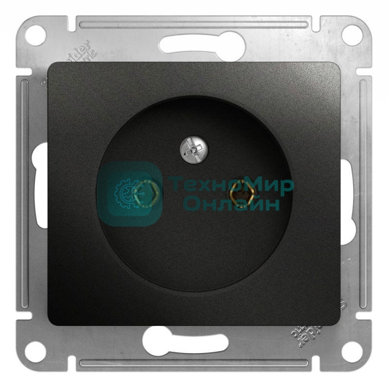 Механизм розетки 1-м СП Glossa 16А IP20 без заземл. антрацит SchE GSL000741