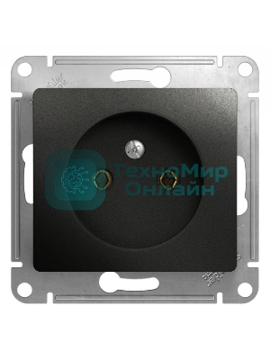 Механизм розетки 1-м СП Glossa 16А IP20 без заземл. антрацит SchE GSL000741