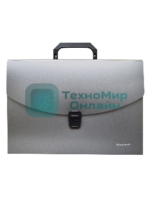 Папка-портфель Silwerhof Perlen 322716-01 6 отделений, A4, пластик, серебристый металлик