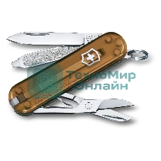 Нож перочинный Victorinox Classic Chocolate Fugde (0.6223.T55G) 58мм 7 функций карт.коробка