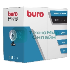 Кабель сетевой Buro BU-CCA-042 UTP 4 пары cat5E solid 0.42мм 305м серый