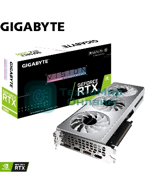 Видеокарта Gigabyte N3060VISIONOC-12GD LHR PCIE16 12288Mb 192 GDDR6 1837/15000 HDMIx2 DPx2 HDCP