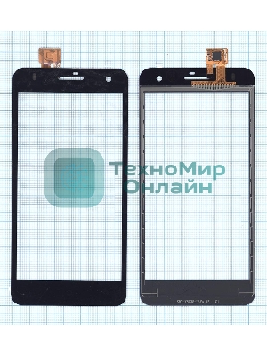 Сенсорное стекло (тачскрин) для Fly IQ4512 EVO Chic 4 Quad, черное