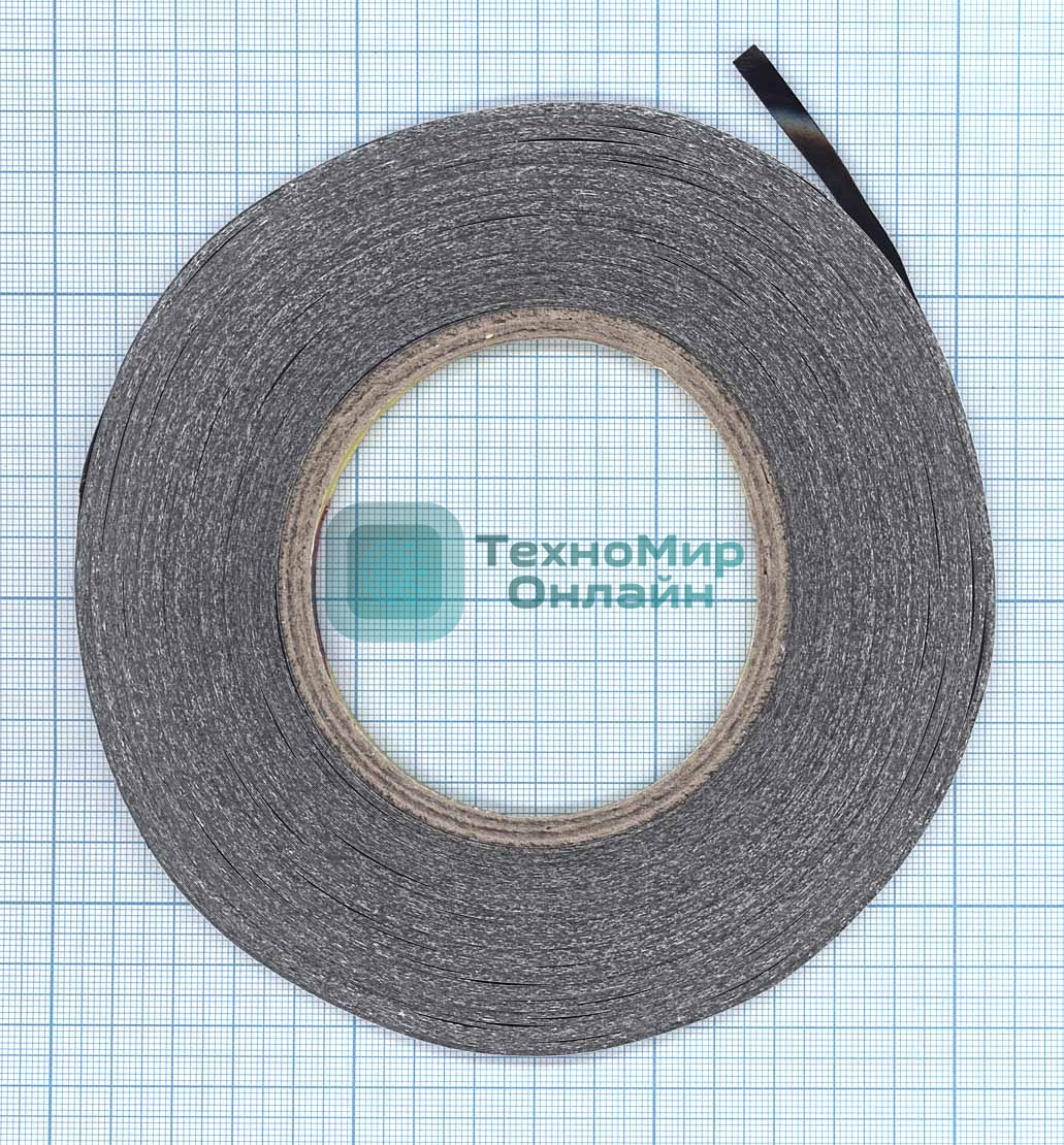 Скотч 3M двухсторонний для монтажа тачскринов, черный, ширина 5мм, длина 55м