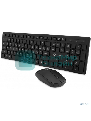 Комплект клавиатура+мышь Oklick S255W беспроводной, USB, 1200 DPI, чёрный